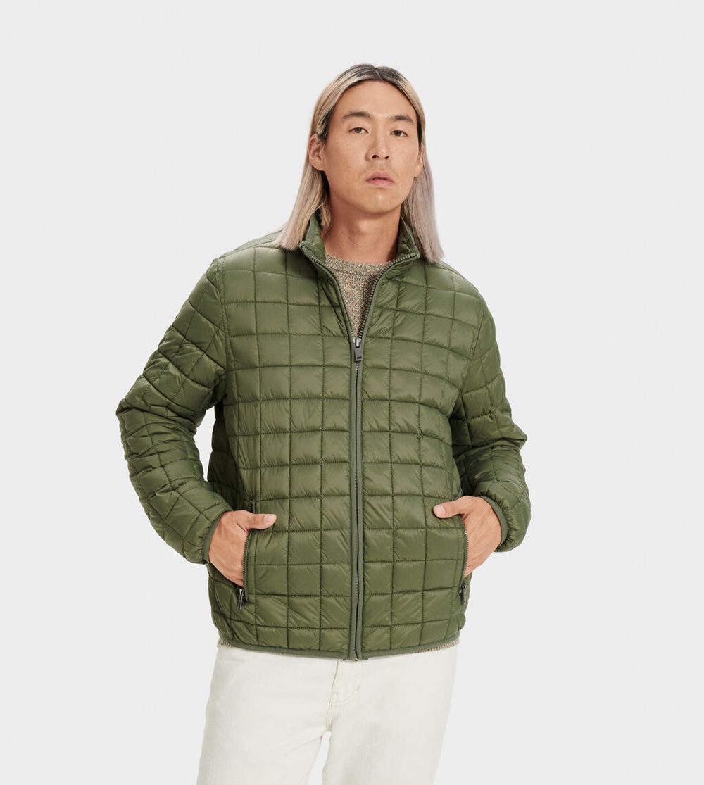 Ugg Joel Packable Quilted - Mens Jackets - Olive - NZ (6290PRMCX)